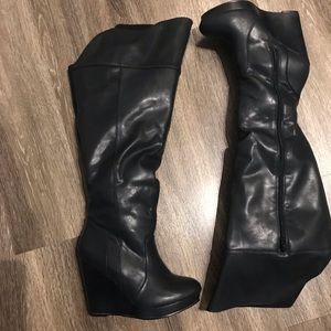 Plus size thigh high boots